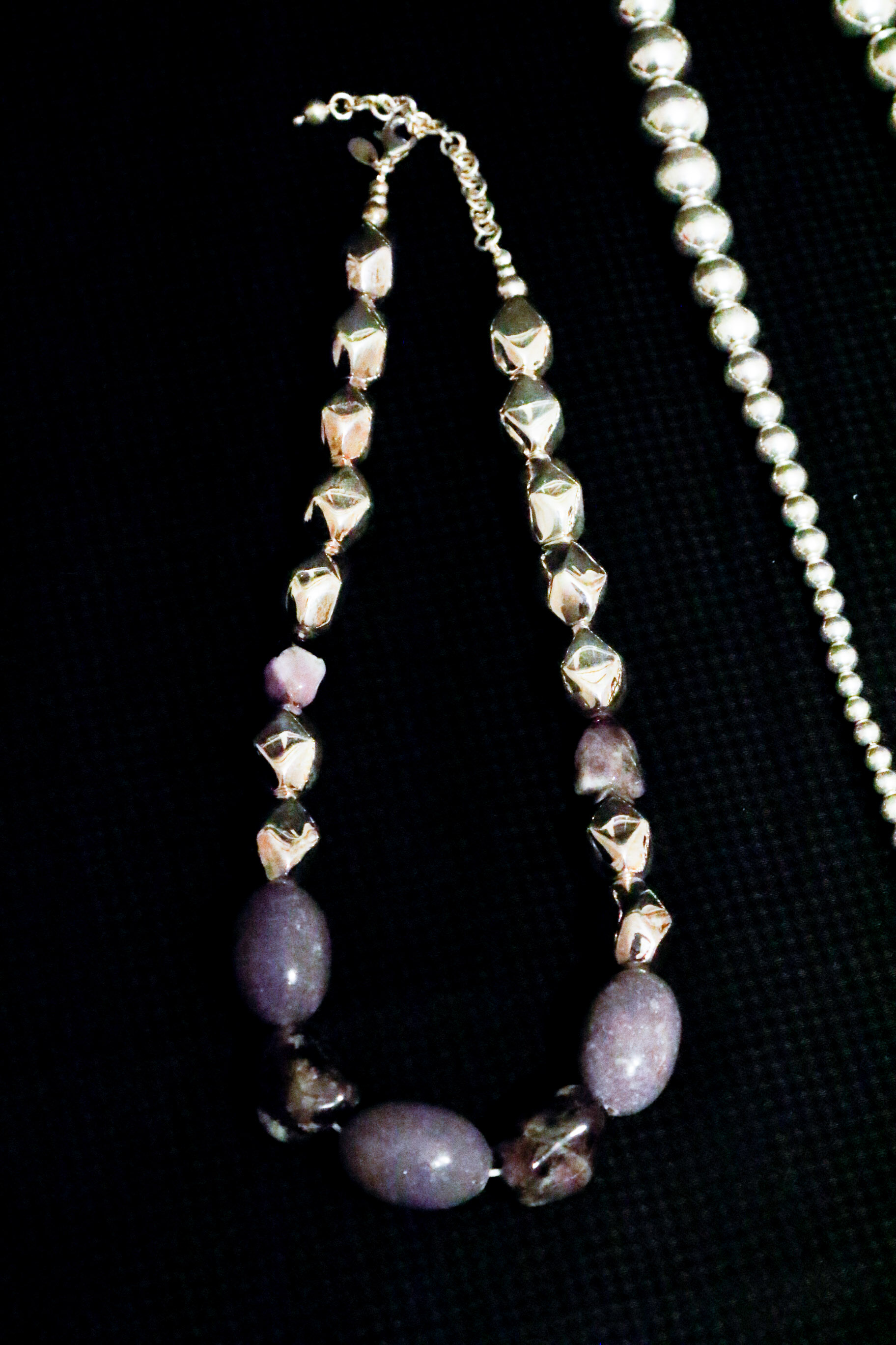 Trio of Silver Beaded Jewelry Including Pieces From RLM Studio