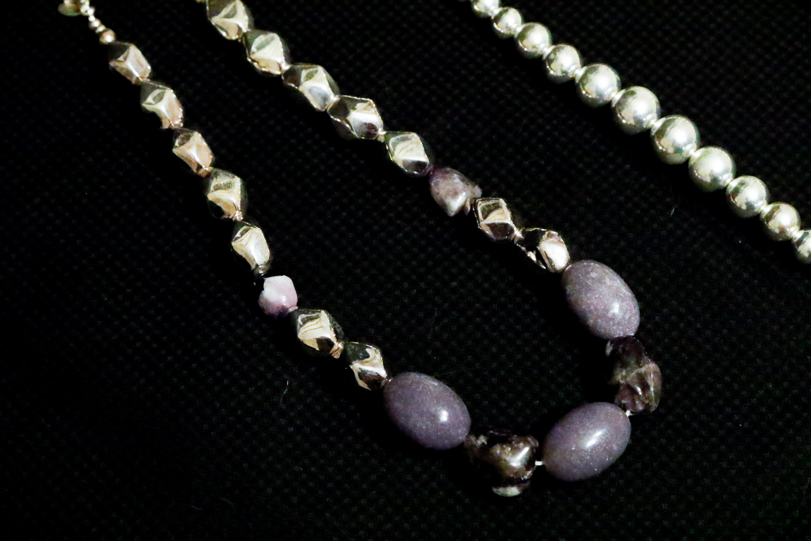 Trio of Silver Beaded Jewelry Including Pieces From RLM Studio