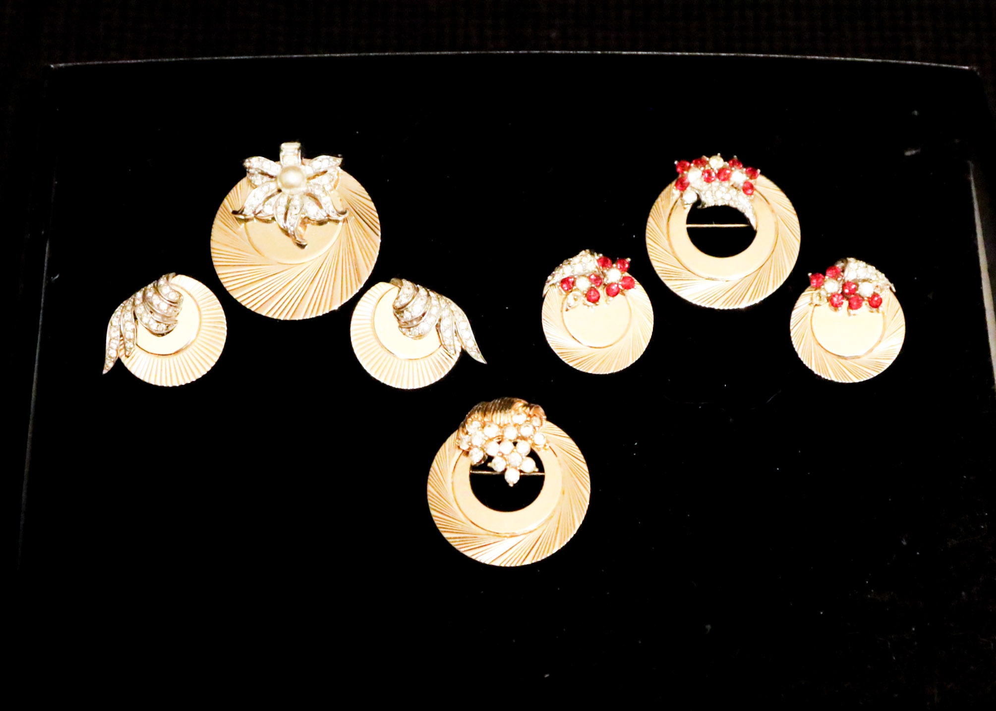 Two Sets of Boucher Brooches and Earrings