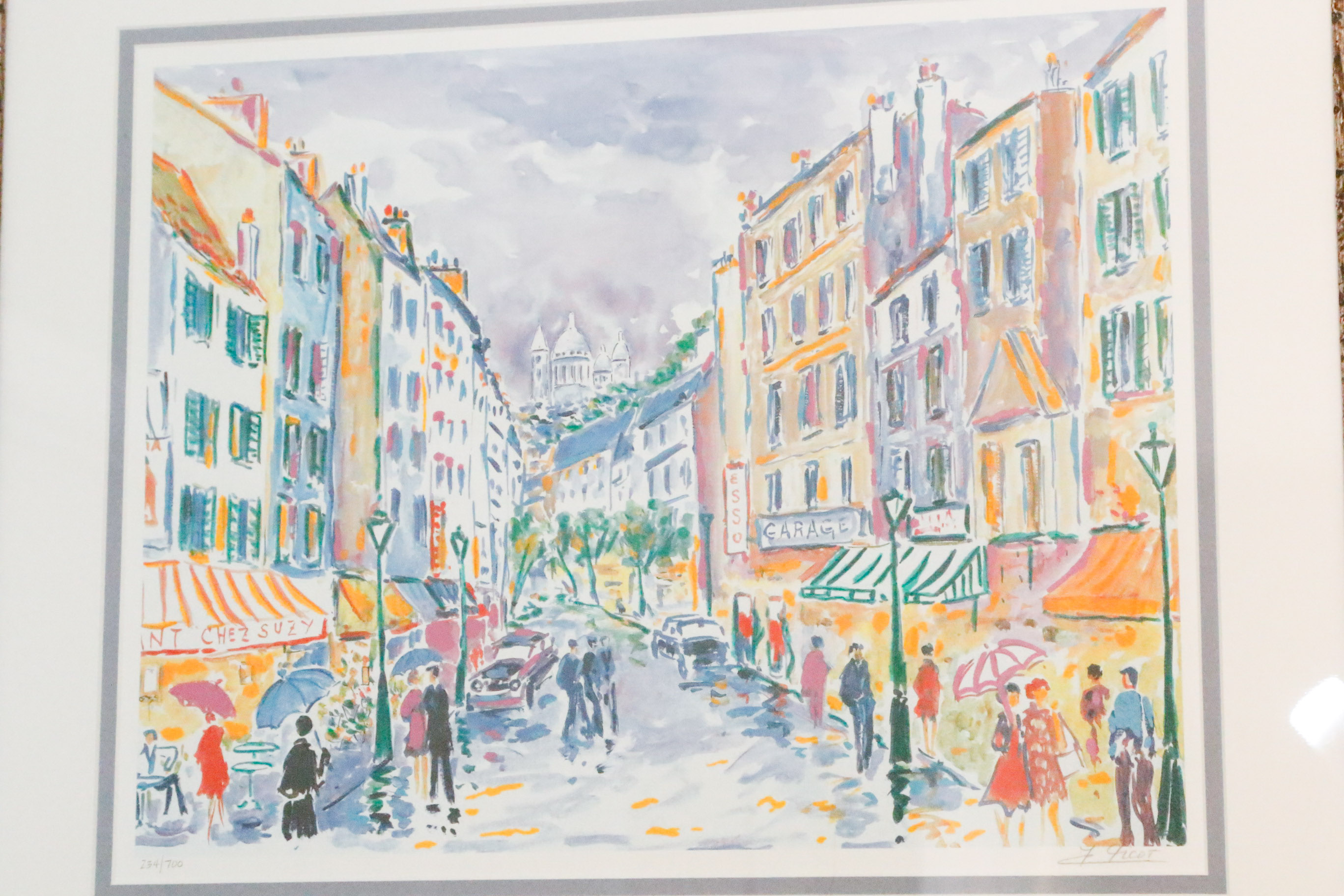 Jean-Claude Picot "Montmartre Sous La Pluie" Seriolithograph