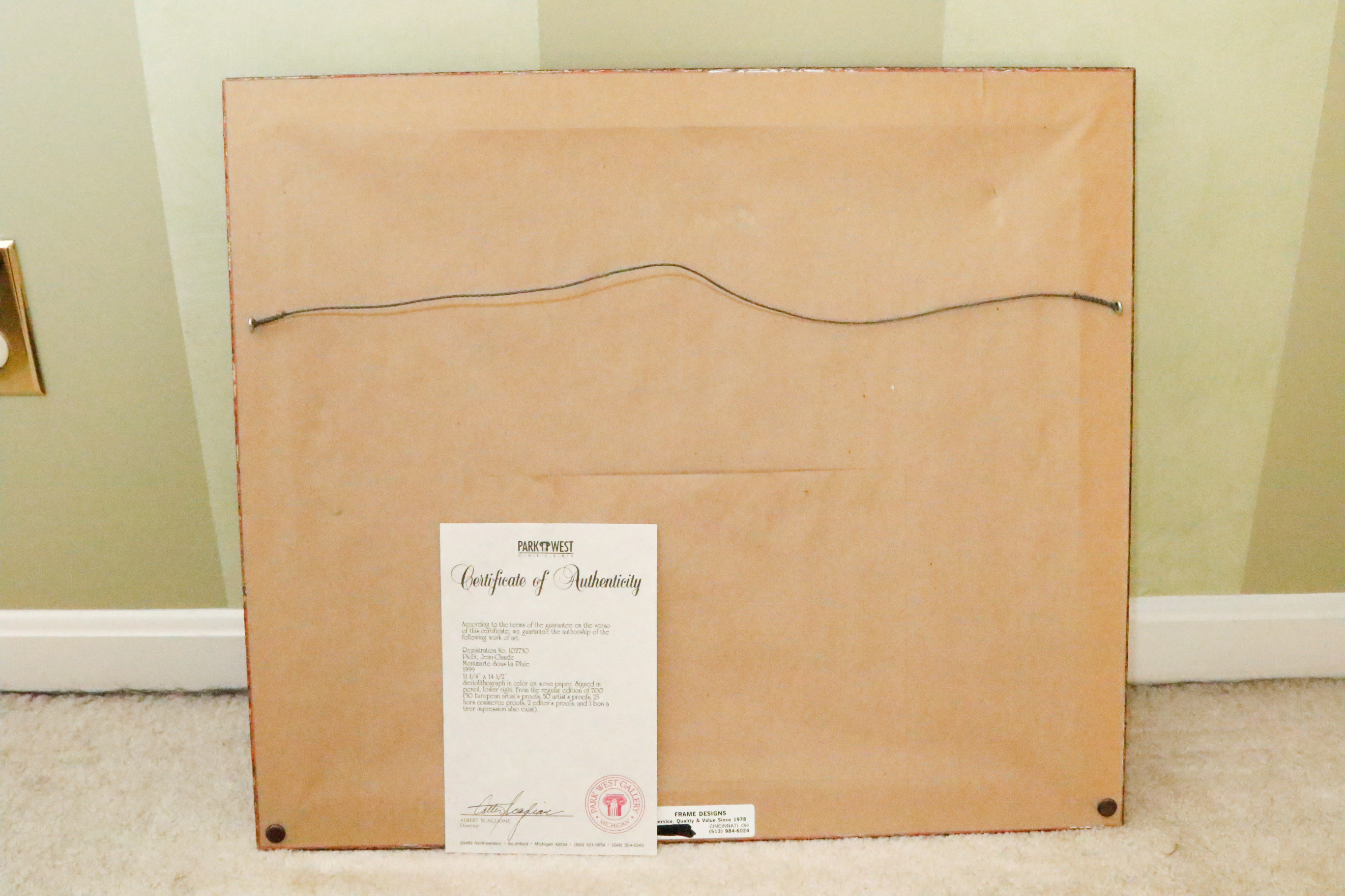 Jean-Claude Picot "Montmartre Sous La Pluie" Seriolithograph