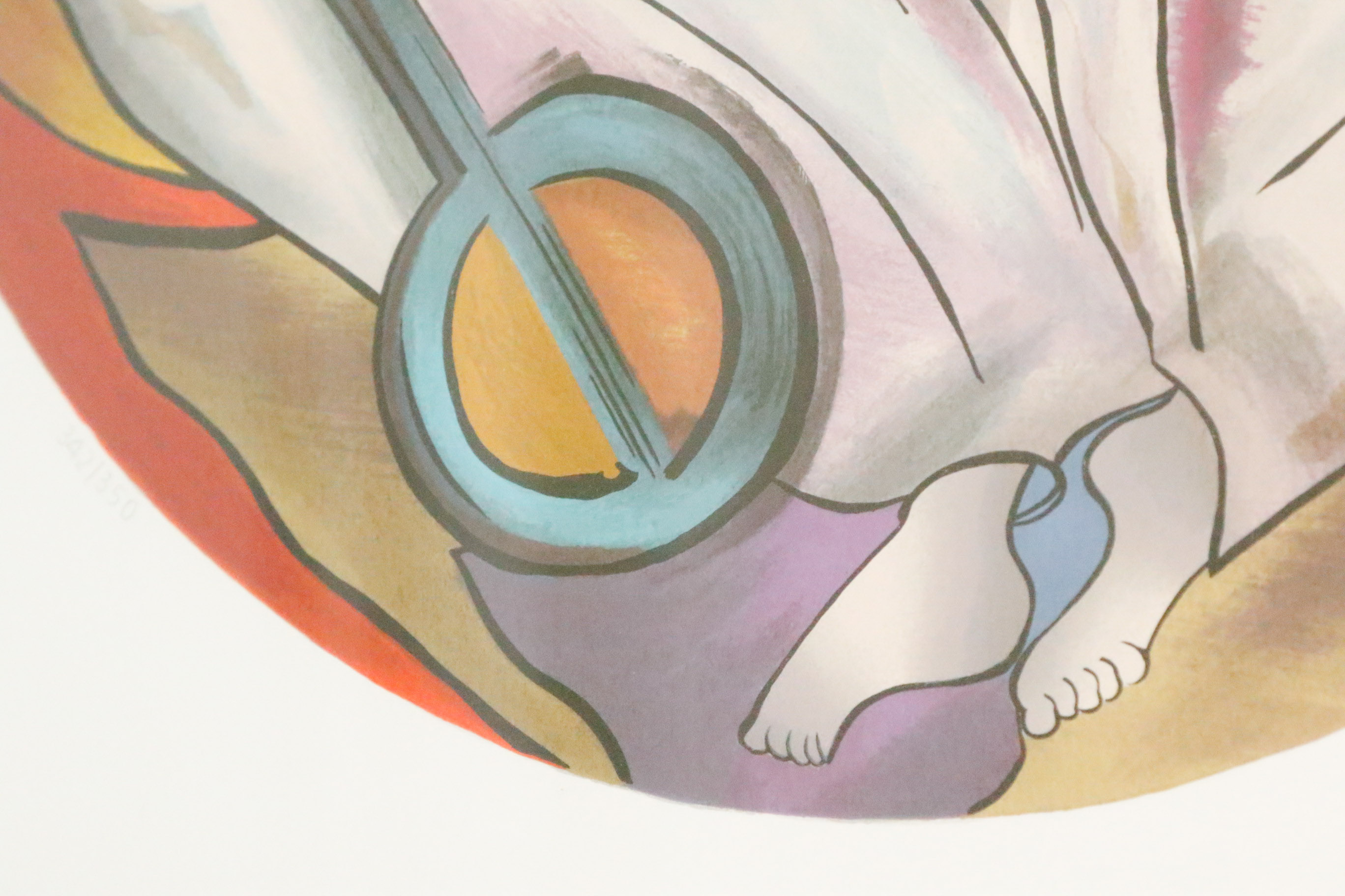 "Black Hair, Pink Flower, Blue Banjo" by Le Kinff