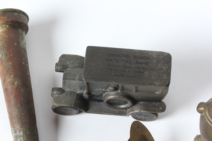 Collection of Metal Butterflies, Brass Doorknob and Trinkets