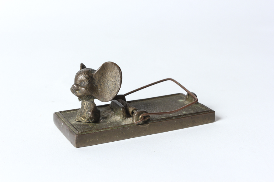 Collection of Metal Butterflies, Brass Doorknob and Trinkets