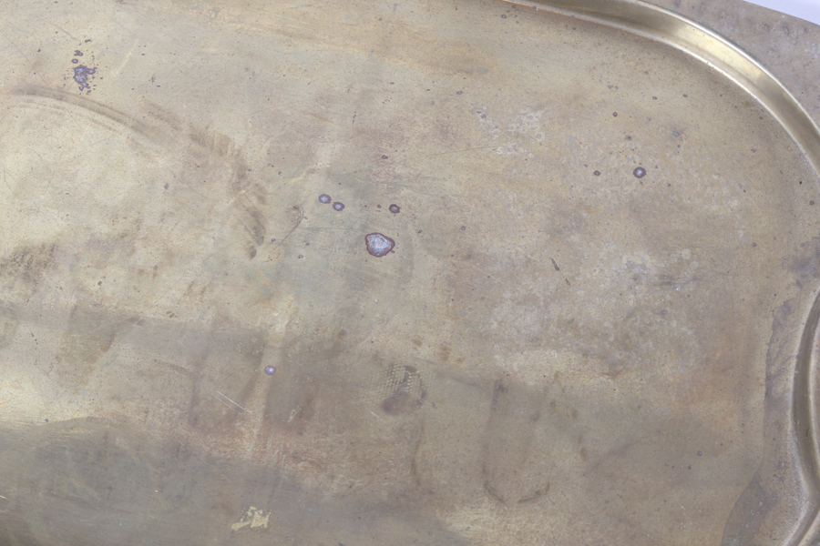 Gold Tone Tray and Candle Sticks