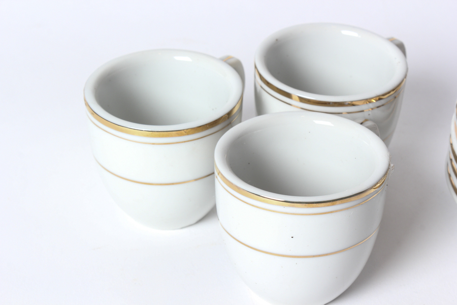 Gold Ring Teacups and Saucers