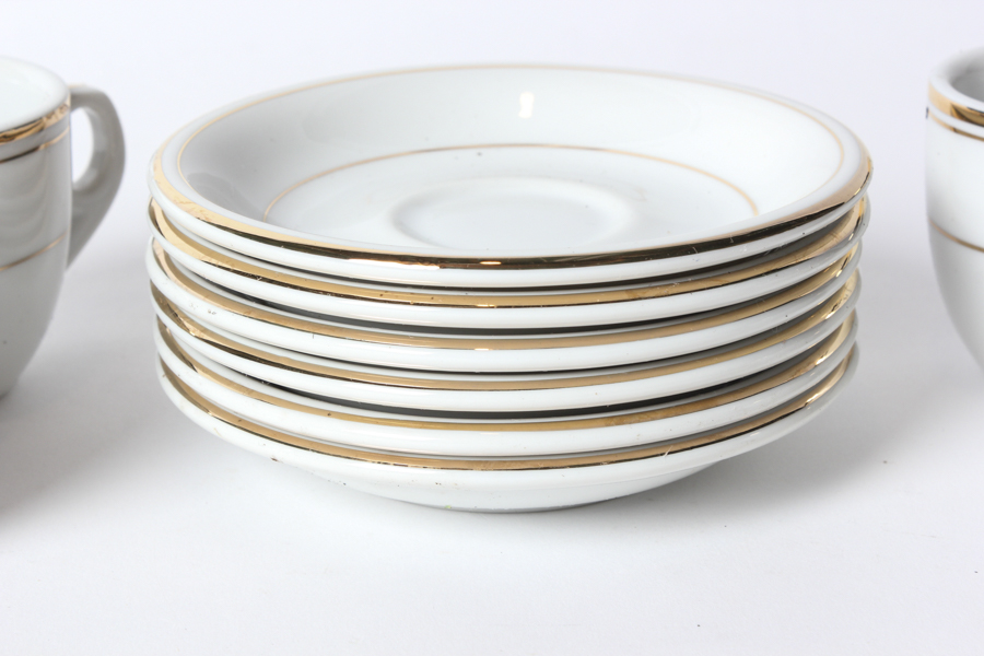 Gold Ring Teacups and Saucers