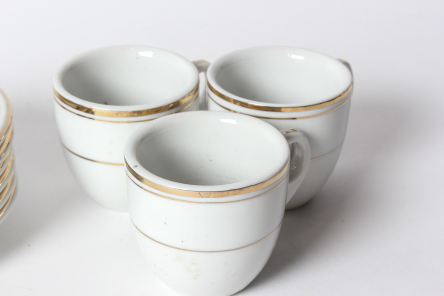 Gold Ring Teacups and Saucers