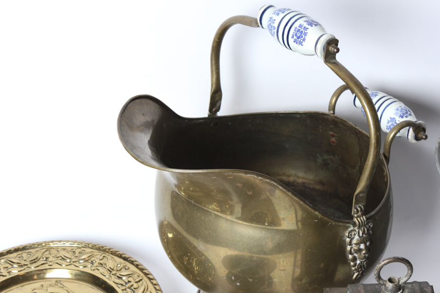 Bronze Coal Bins and Plastic Sea Ship Plates