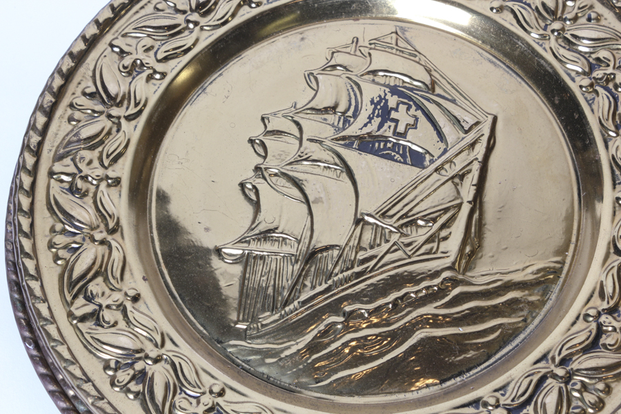 Bronze Coal Bins and Plastic Sea Ship Plates