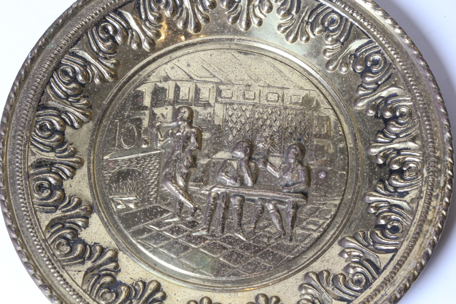 Bronze Coal Bins and Plastic Sea Ship Plates