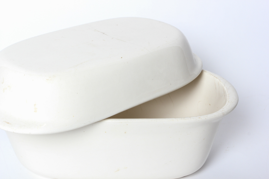 White and Floral Dishware Casserole and Pie Dishes