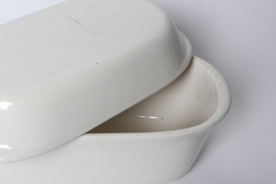 White and Floral Dishware Casserole and Pie Dishes