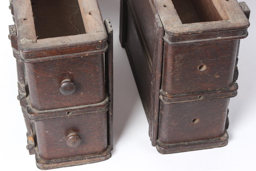 Pair of Old Oak Drawers