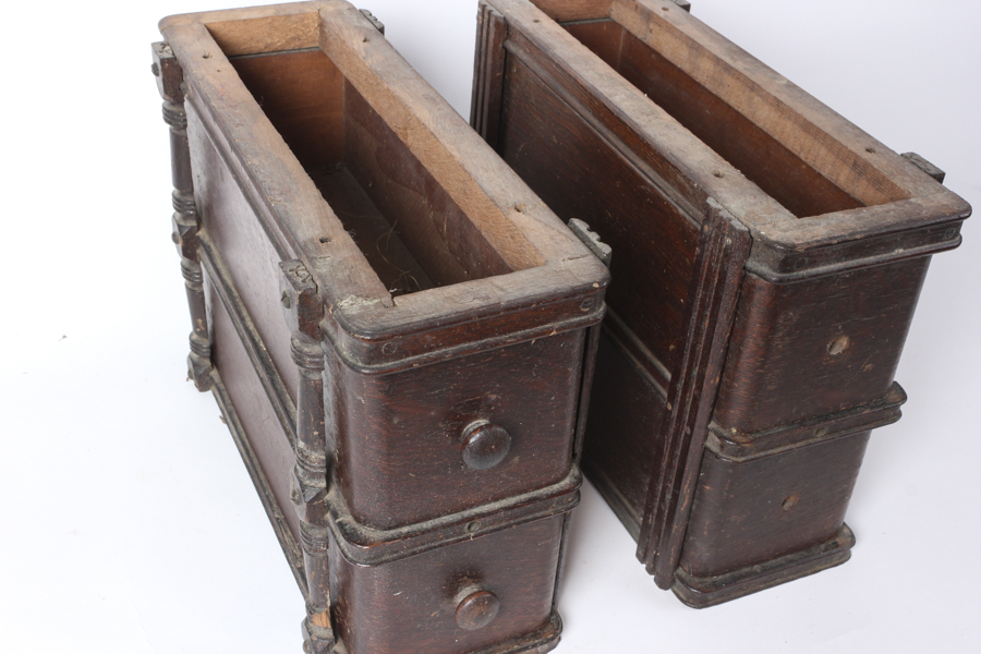 Pair of Old Oak Drawers