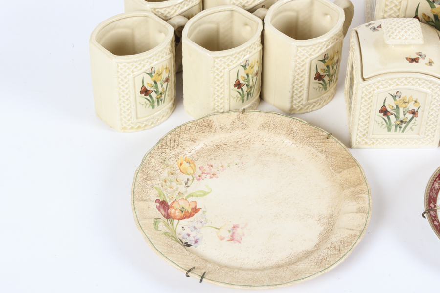 "Butterfly Garden Trellis" Style Dishware and Decorative Plates