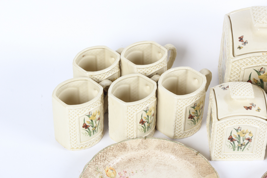 "Butterfly Garden Trellis" Style Dishware and Decorative Plates