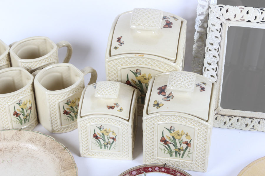 "Butterfly Garden Trellis" Style Dishware and Decorative Plates