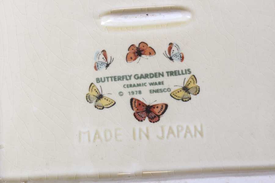 "Butterfly Garden Trellis" Style Dishware and Decorative Plates