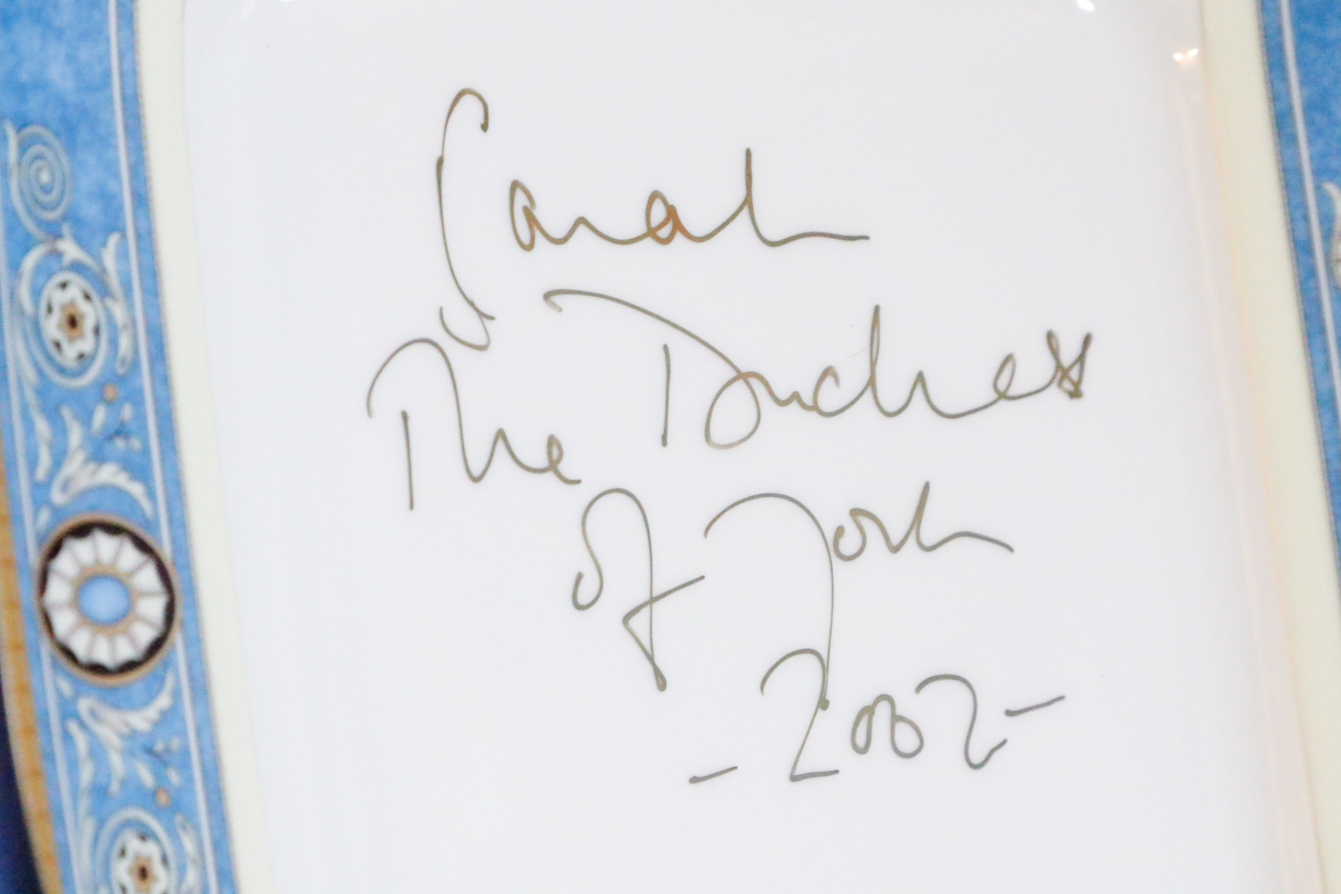 Wedgwood Bone China Plate Signed by Duchess Sarah Ferguson