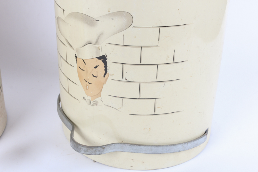 Pair of Metal Trash Cans with Foot Pedals