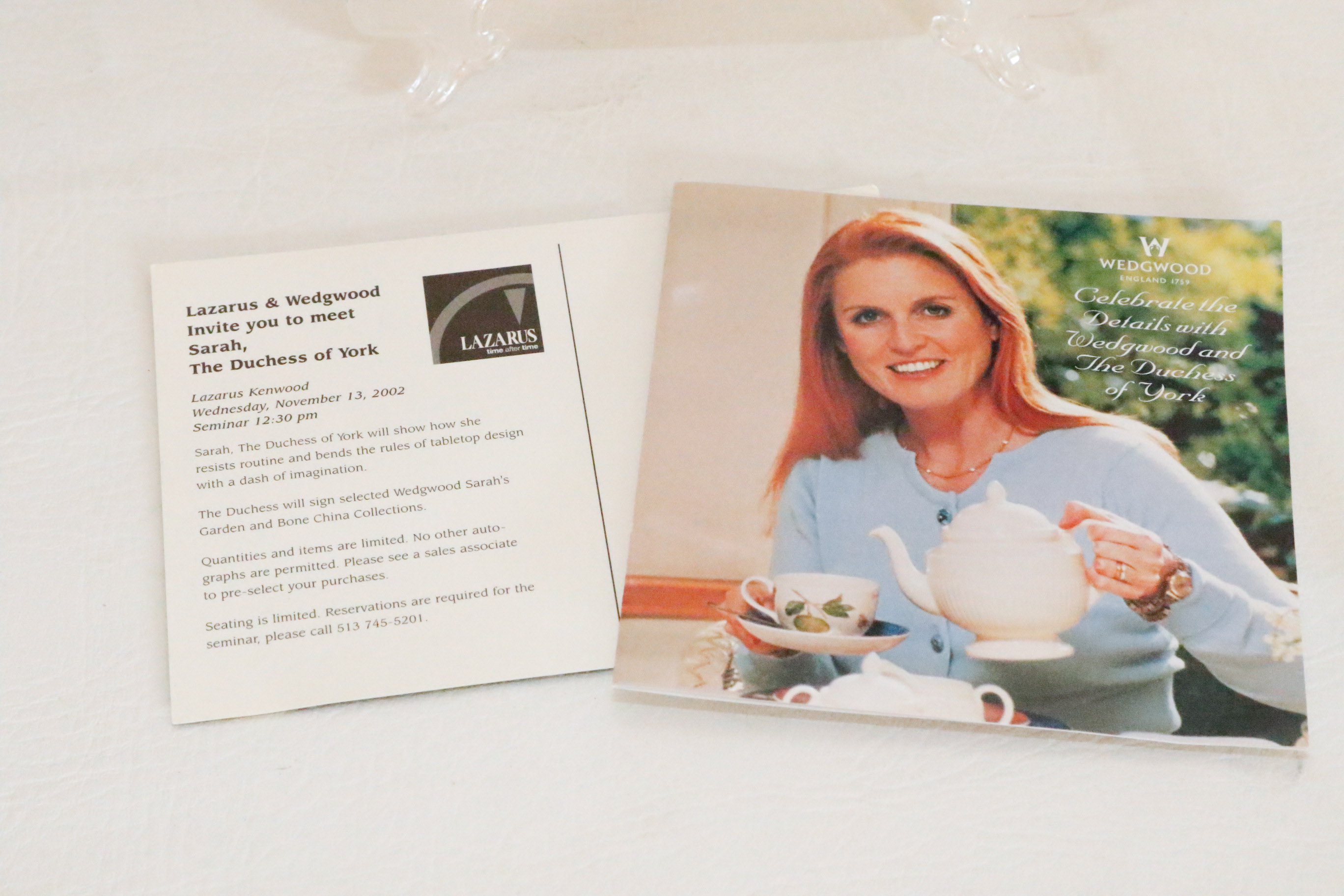 Wedgwood Bone China Plate Signed by Duchess Sarah Ferguson