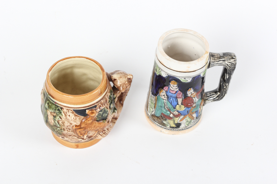 Pair of Bavarian Beer Steins