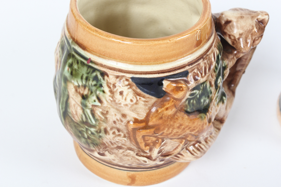 Pair of Bavarian Beer Steins