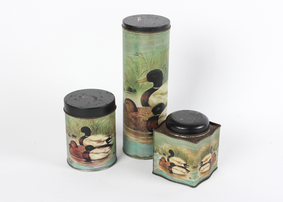 Trio of Vintage Duck Canisters