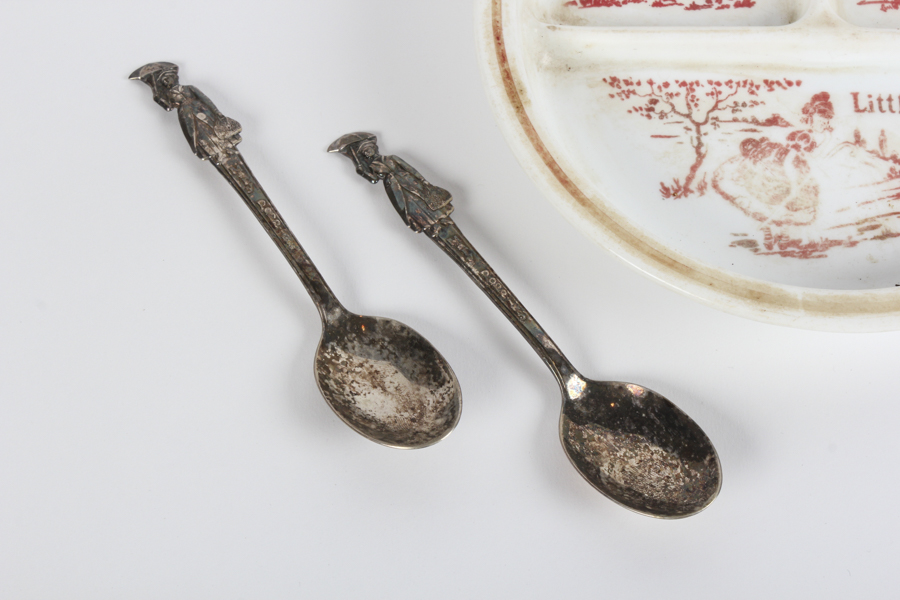 Little Bo Peep Divided Dish and Mary Poppins 1964 Silverware