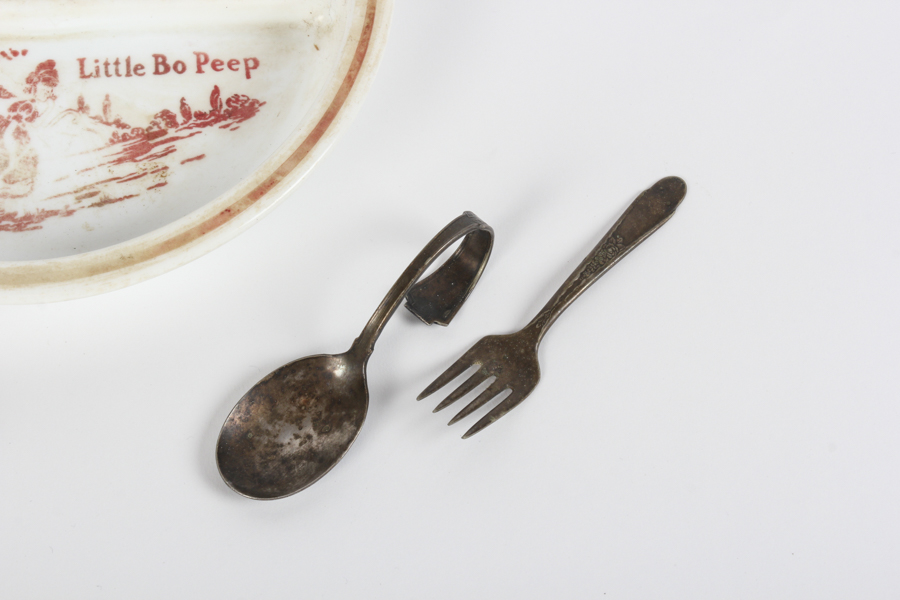 Little Bo Peep Divided Dish and Mary Poppins 1964 Silverware