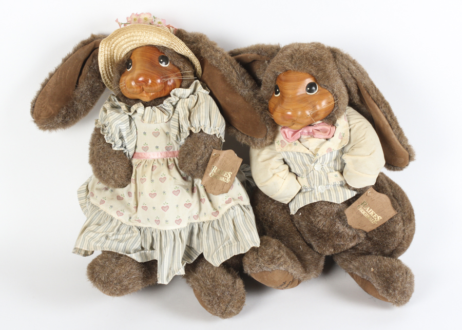 Robert Raikes Original Stuffed Toy Rabbits