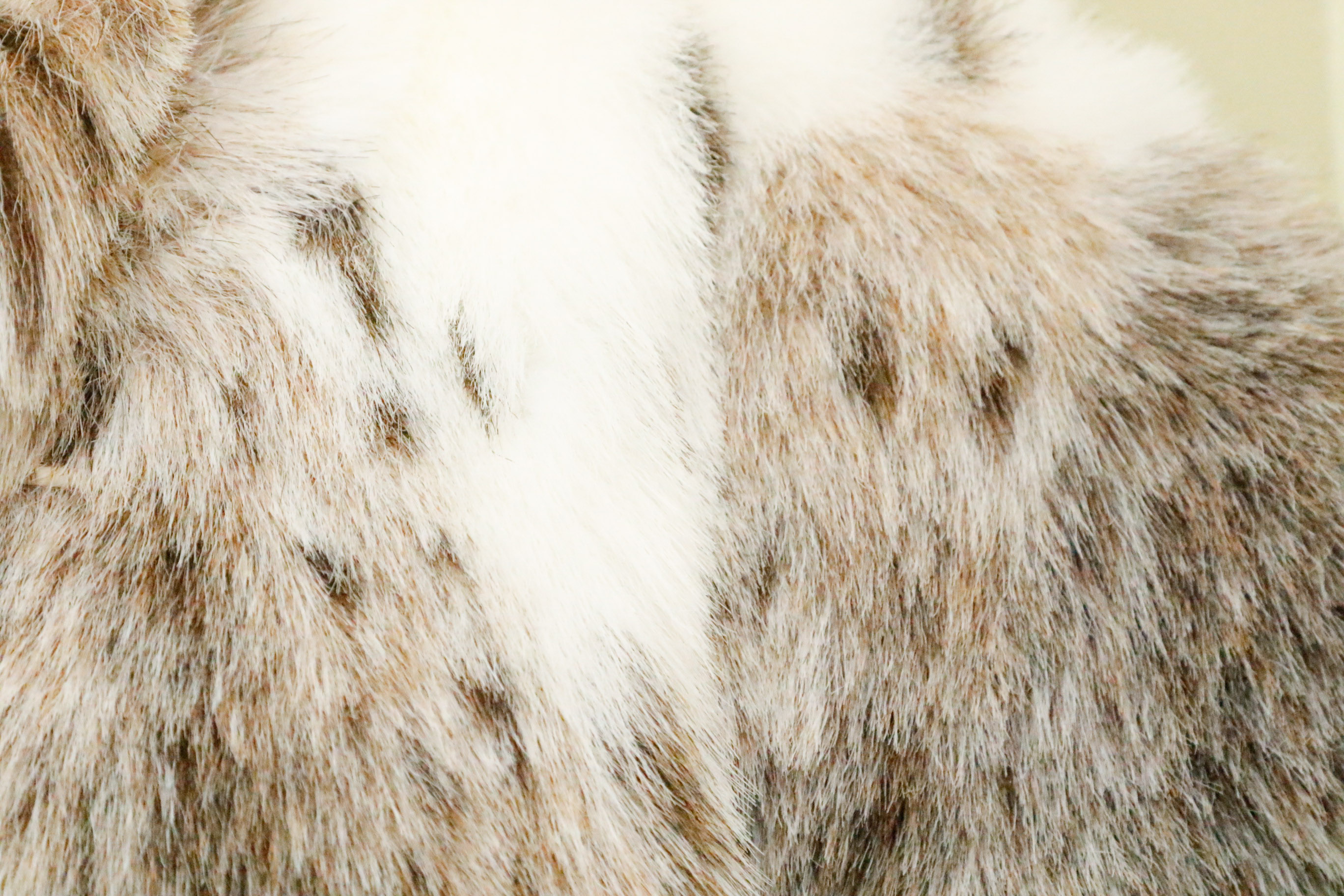 Two Fabulous White and Black Spotted Faux Fur Coats