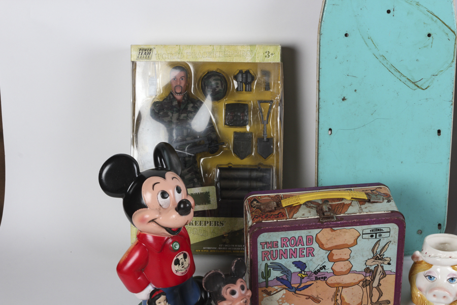 Vintage Mickey Mouse Bank and Toy Collection