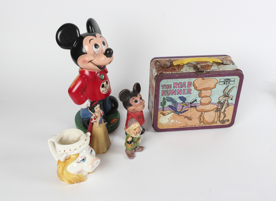 Vintage Mickey Mouse Bank and Toy Collection