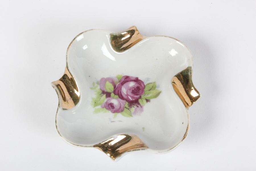 Bone China Figurine and Small Plates