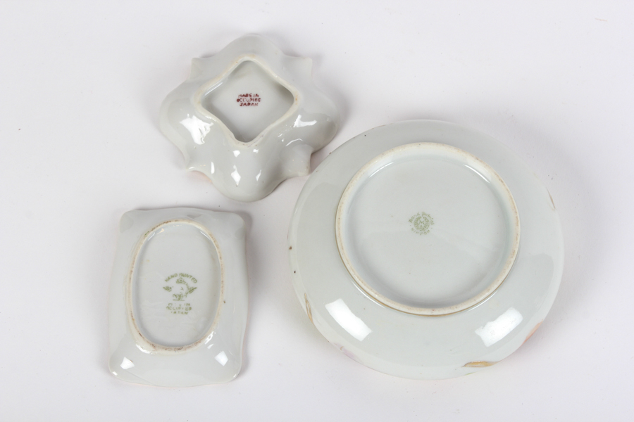 Bone China Figurine and Small Plates
