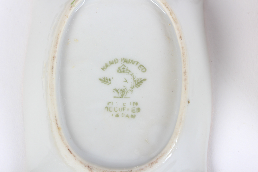 Bone China Figurine and Small Plates