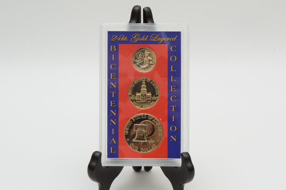 24KT Gold Layered Bicentennial Set