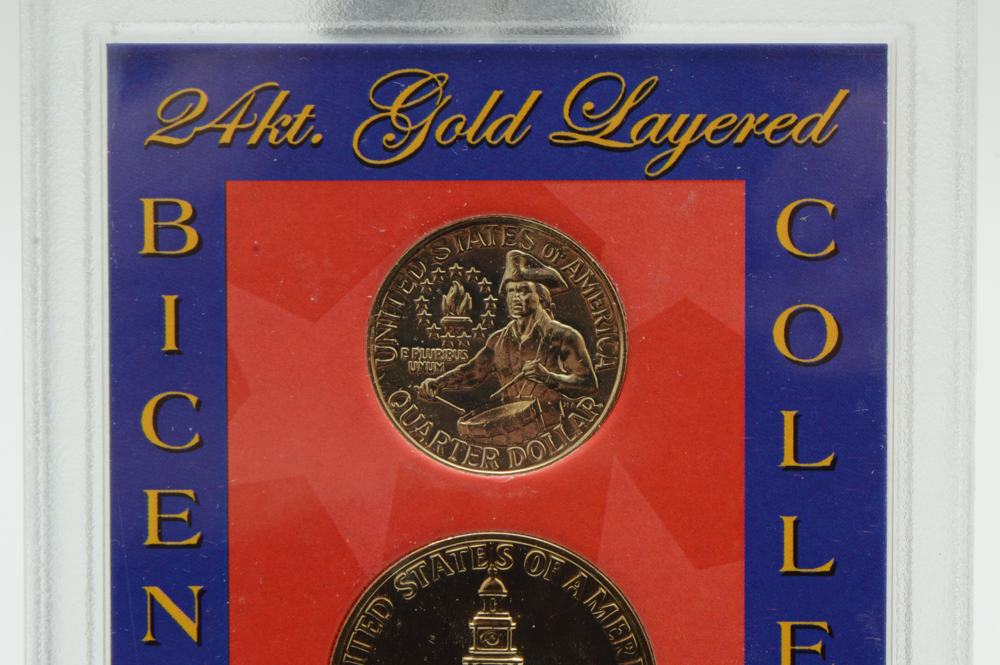24KT Gold Layered Bicentennial Set