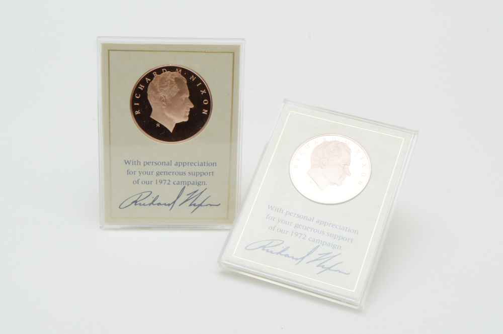 Two 1972 Richard Nixon Campaign Coins