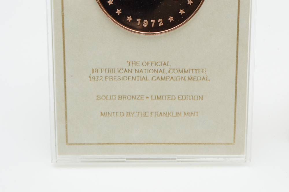 Two 1972 Richard Nixon Campaign Coins
