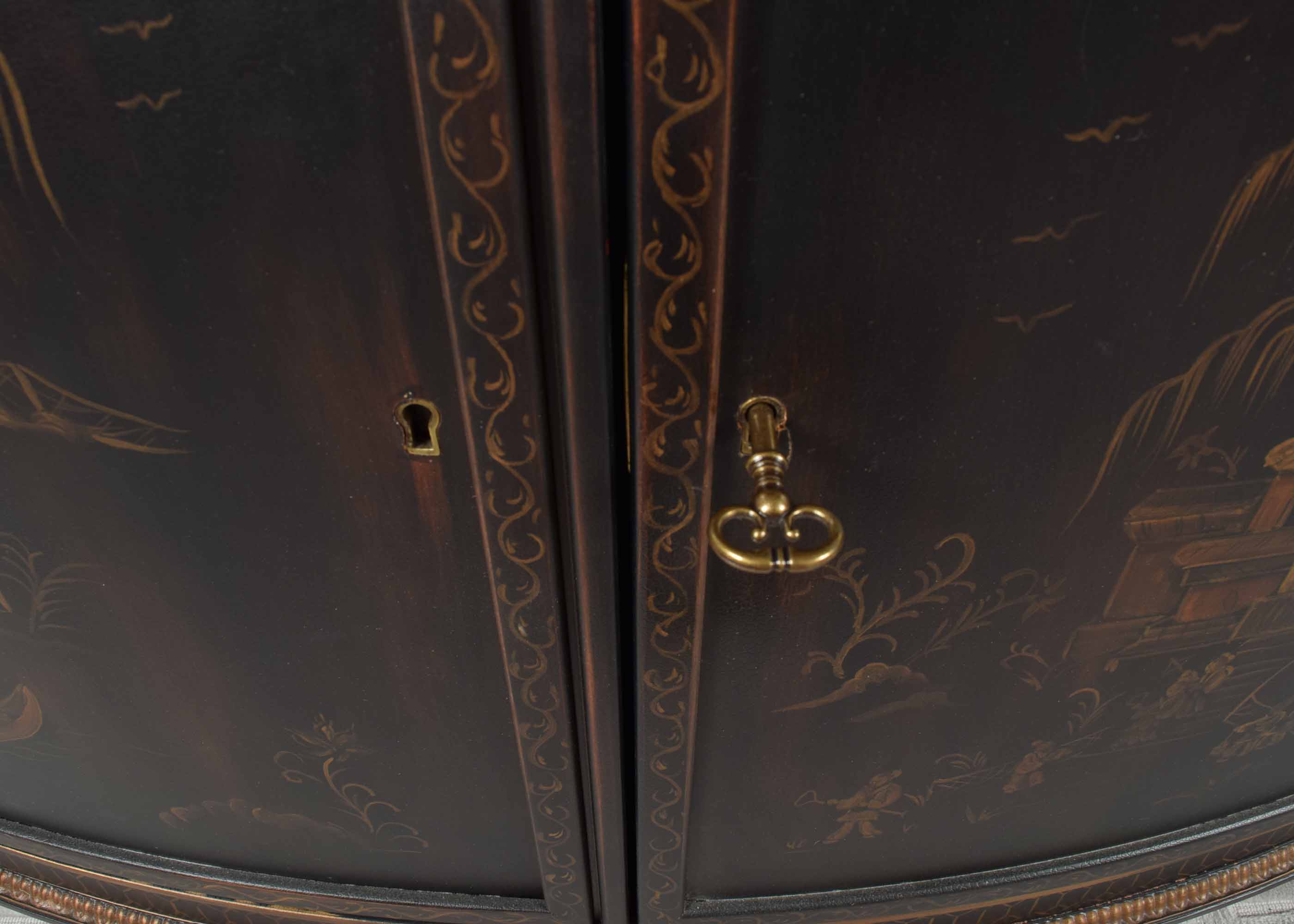 EJ Victor Marble-Topped Chinoiserie Buffet