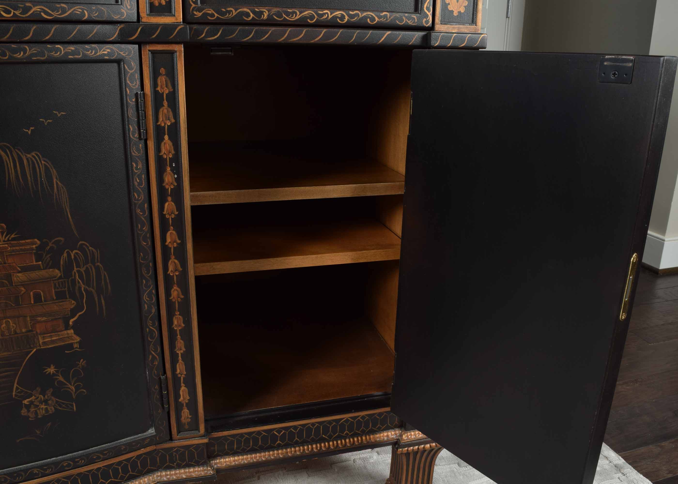 EJ Victor Marble-Topped Chinoiserie Buffet