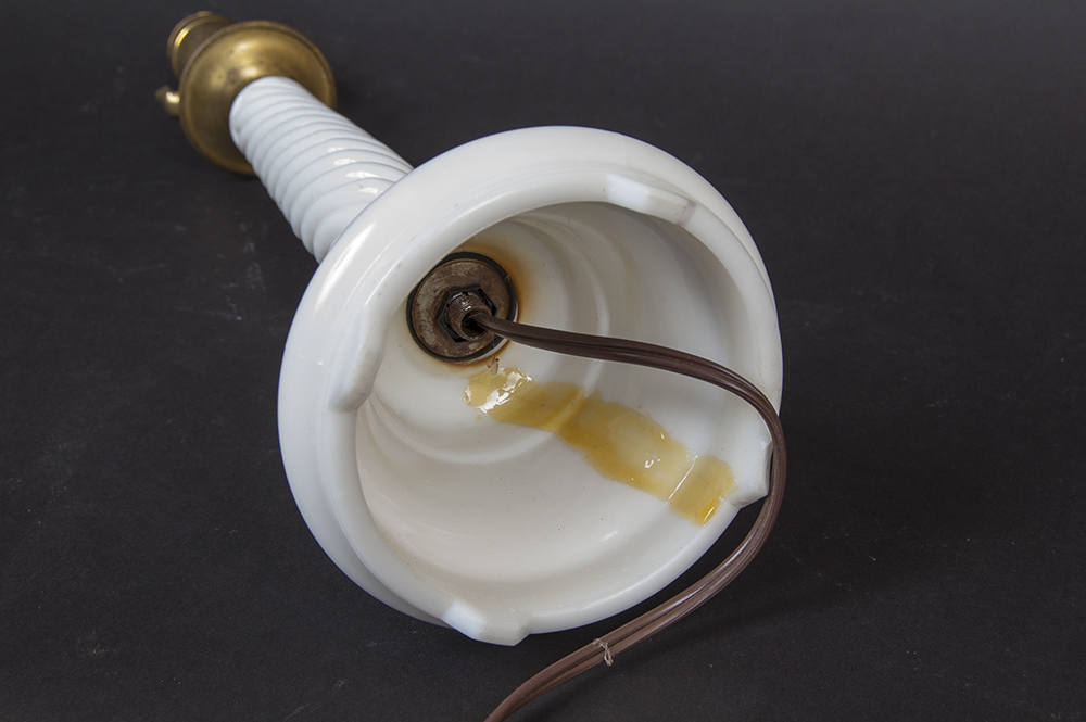 Vintage Milk Glass Lamp