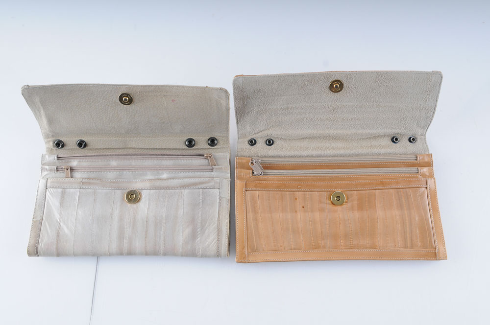 Eel Skin Clutch Duo