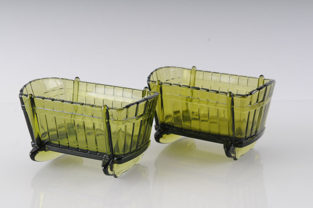 Decorative Glass including Milk Glass Cradle