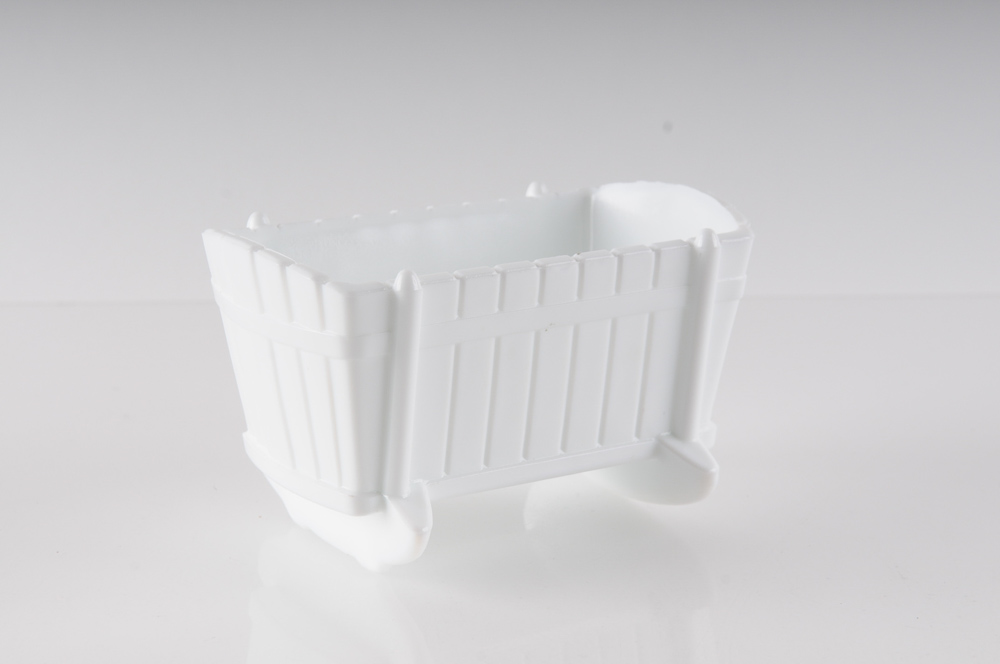Decorative Glass including Milk Glass Cradle