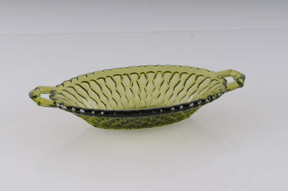 Decorative Glass including Milk Glass Cradle