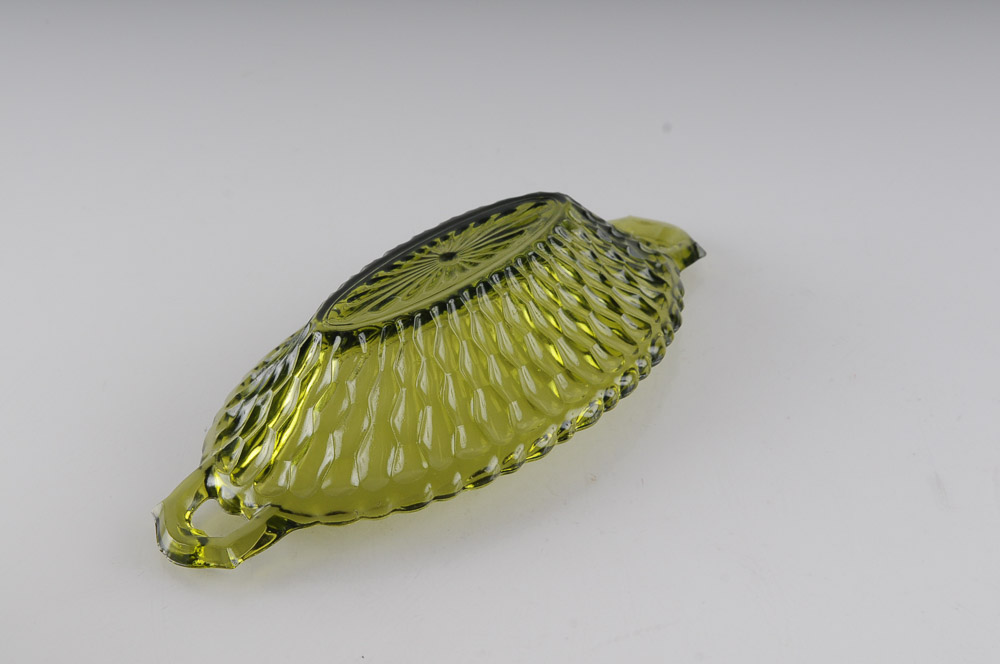 Decorative Glass including Milk Glass Cradle